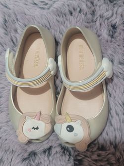Mini Melissa Pearl White Unicorn Shoes