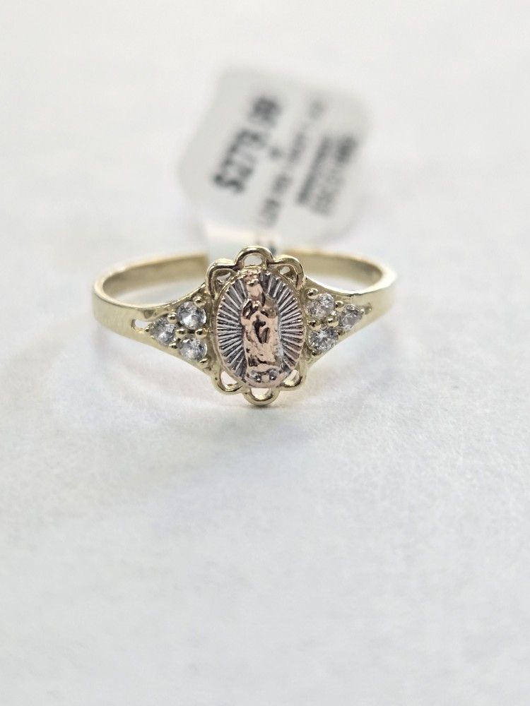 10kt Gold Virgin Mary Ring