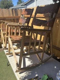 Costa Rica. Vintage Hand Crafted Rocking Chairs