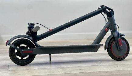 Folding Electric Scooter Black with Red Accents