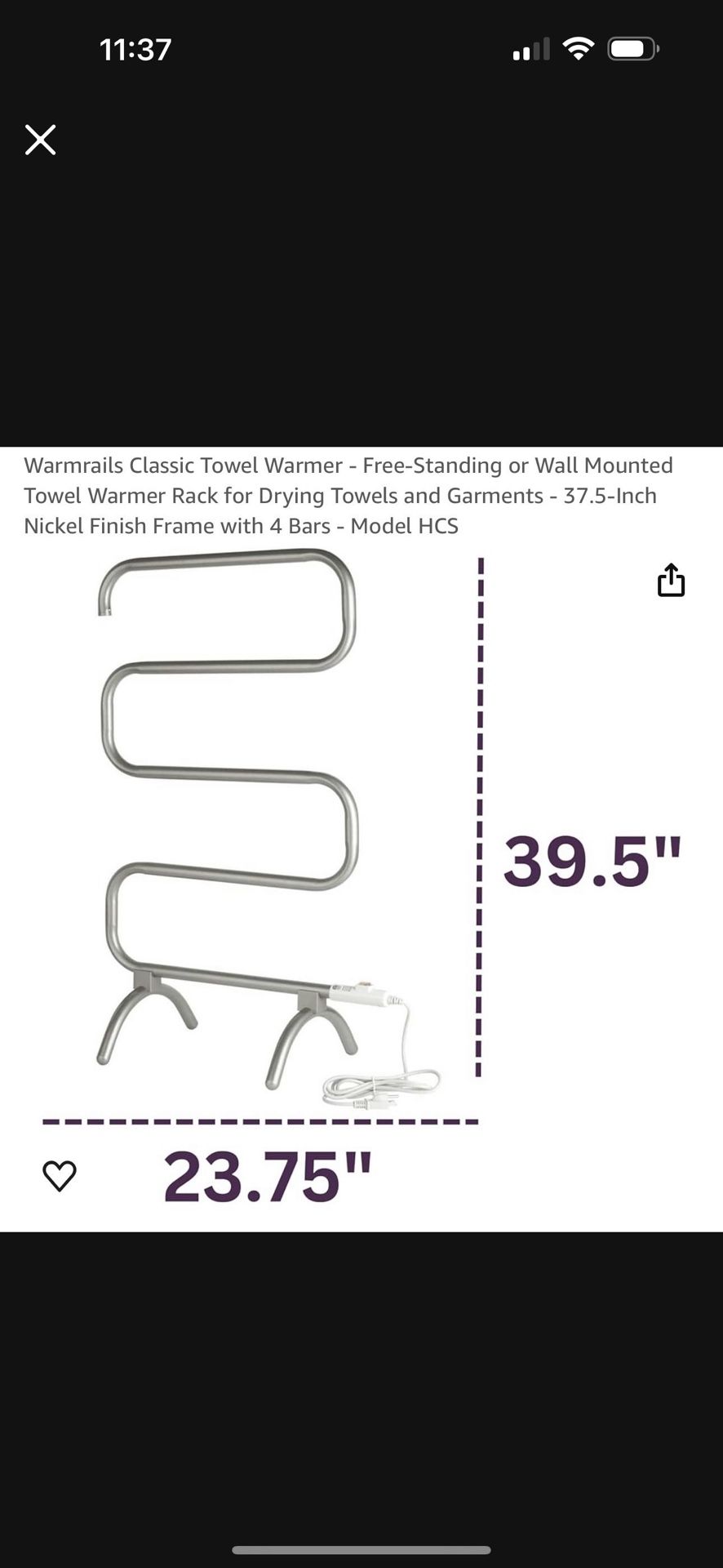 Towel Warmer/Drying Rack