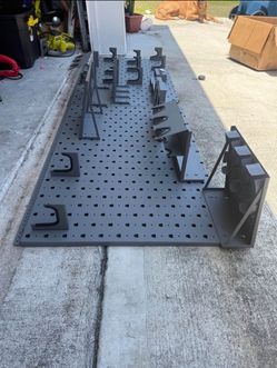 Metal Pegboard Panel with Hooks and Accessories
