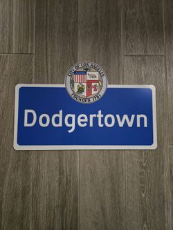 Dodgers Dodgertown Aluminum Reflective Street Sign 