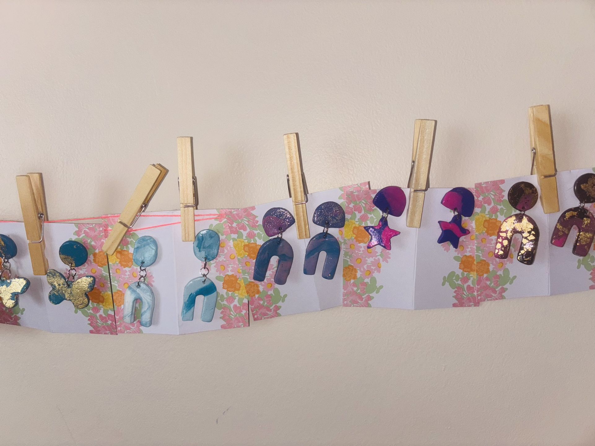 Homemade Polymer Clay Earrings With