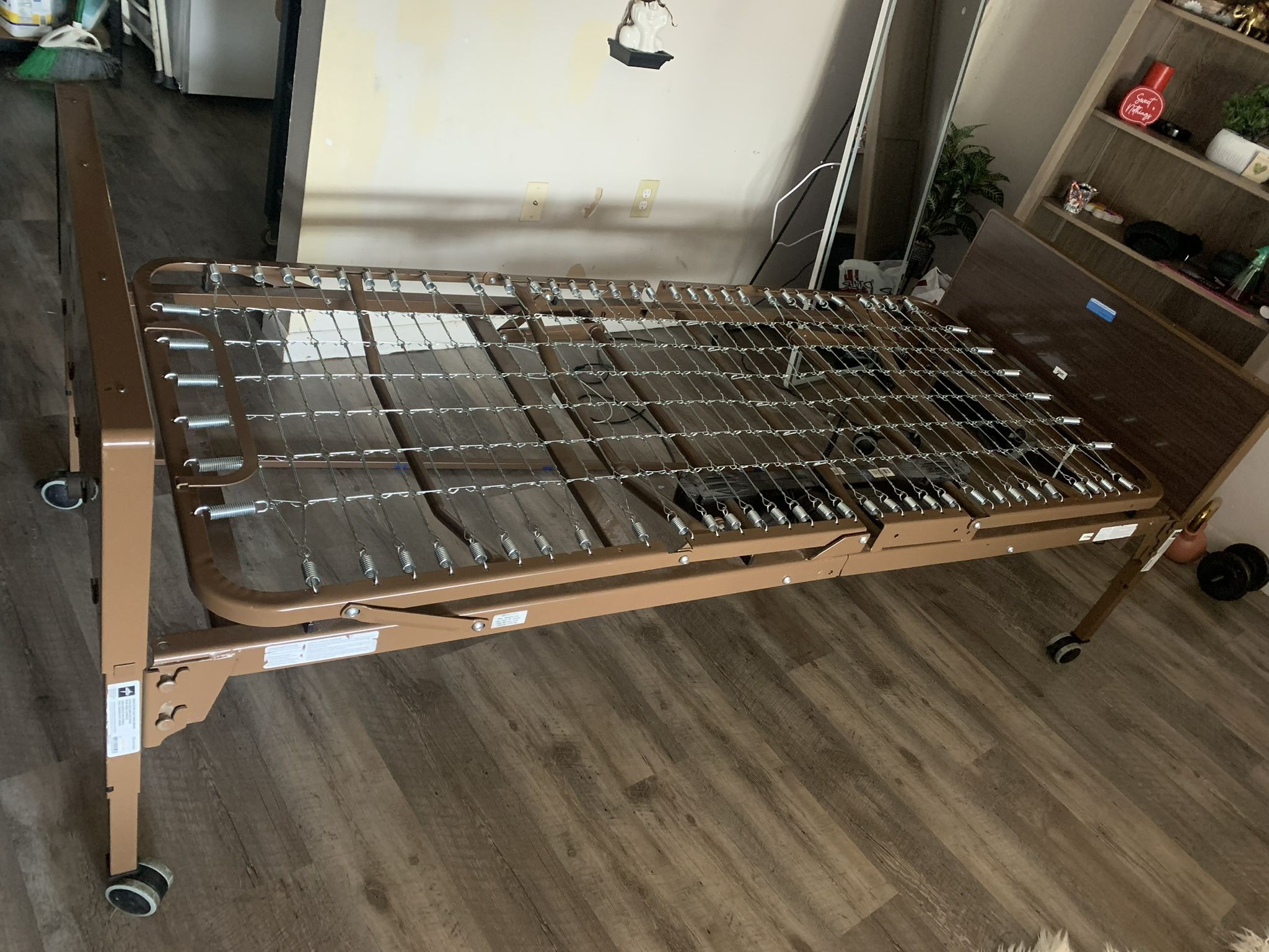 hospital bed with mattress