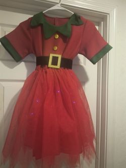 Girls elf light up dress
