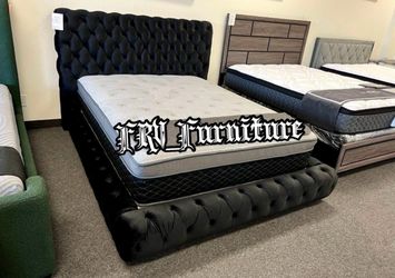 New Queen bed with mattress