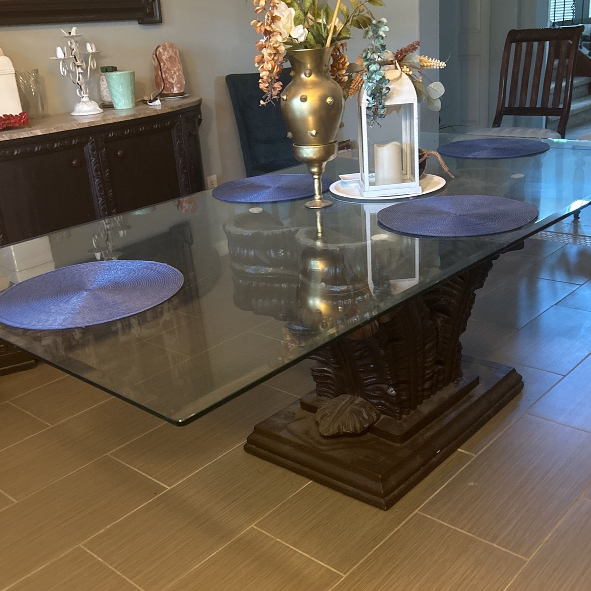 Large Wooden Carved Table