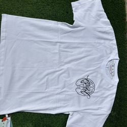 Off white Tshirt 100% Cotton XXL White Preowned Excellent 
