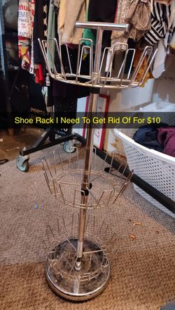 Metal Spin Shoe Rack 