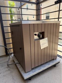 Fire Pit plus Canvas Weather Cover plus Heat Shield. Natural Gas Convertible to Propane