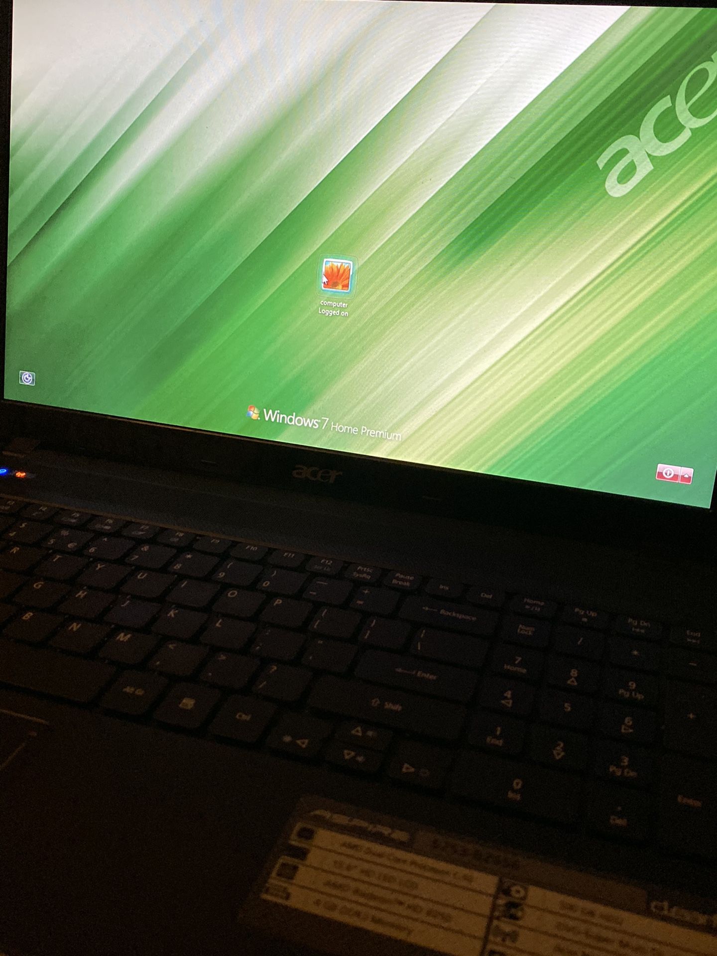 Acer laptop - cleaned (just collecting dust)