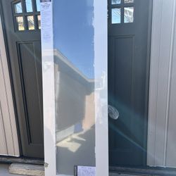 24inx80 in. No Panel Full-Lite Solid-Core Primed MDF Interior Door Slab with Sandblasted Privacy Glass