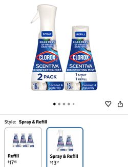 Clorox Disinfecting Mist w/Refill – Coconut Scented