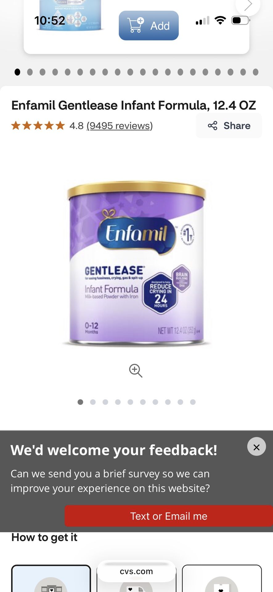 Enfamil 4x$60