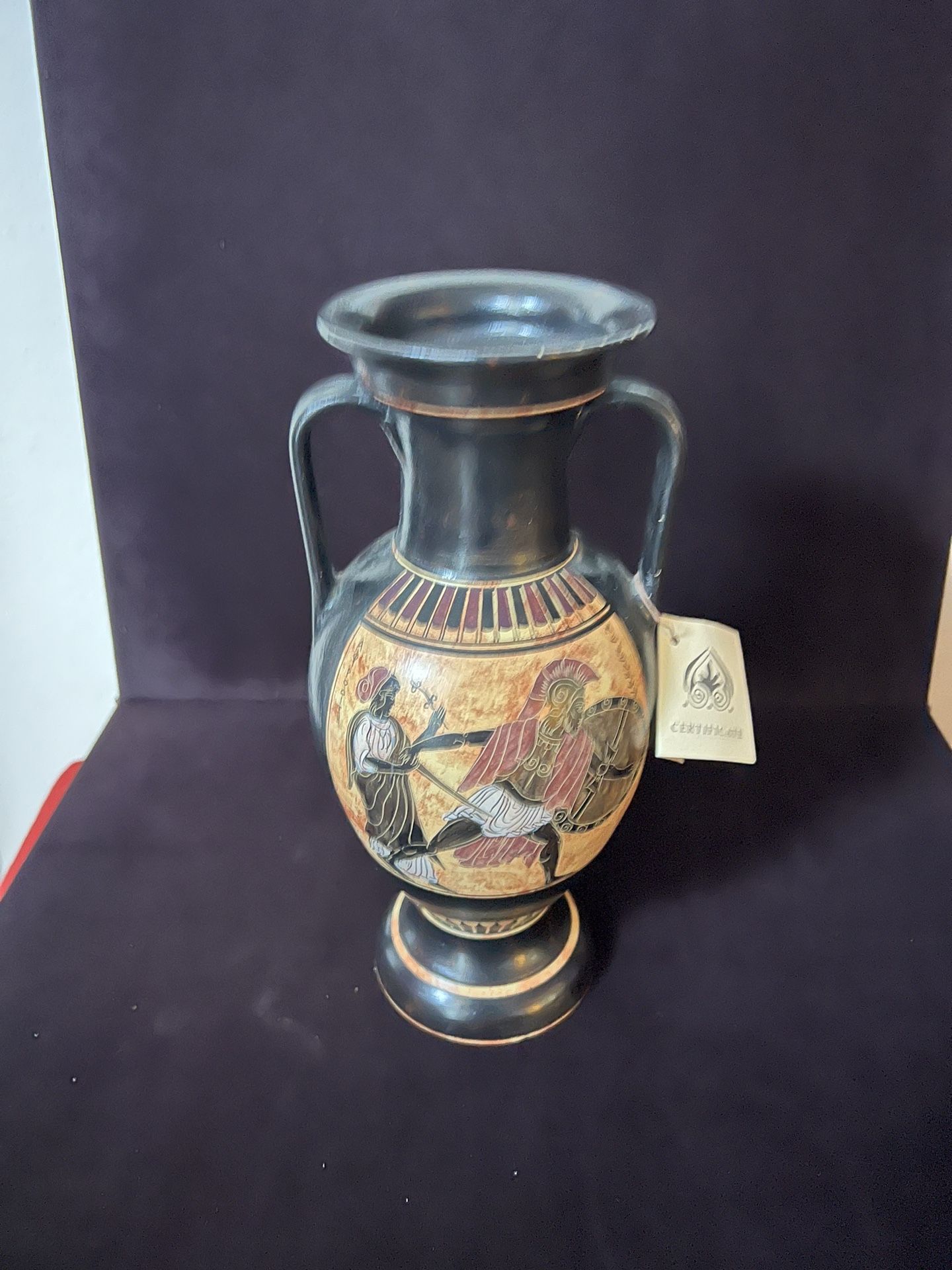 Vase Greek Ceramic 10”