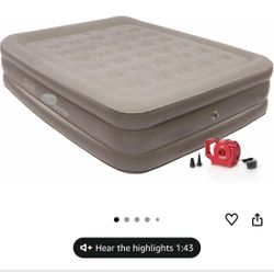 Brand New 18” Double High Air Mattress With Pump 