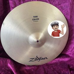 🔥 Zildjian THIN Crash Cymbal 17” Drum Set Drums