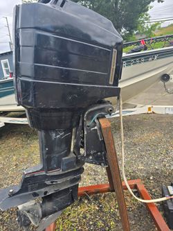 80hp Mercury outboard boat motor runs