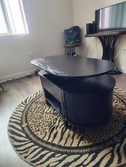 Black Oval coffee table