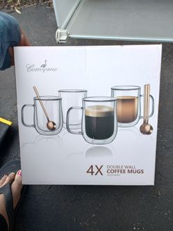Glass coffee with Copper spoons