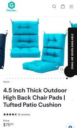 Giantex 4.5 Inch Thick Outdoor High Back Chair Pads | Tufted Patio Cushion