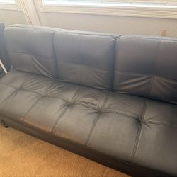 Black Couch / turns Into Bed With Storage 