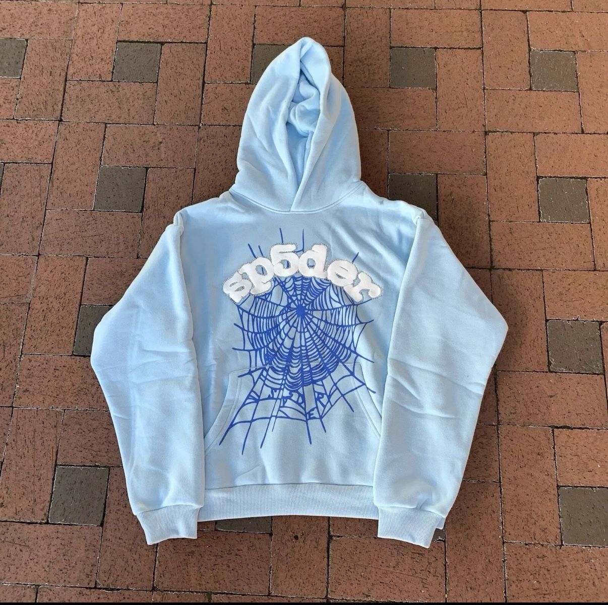 BRAND NEW Sky Blue Spider Web Hoodie