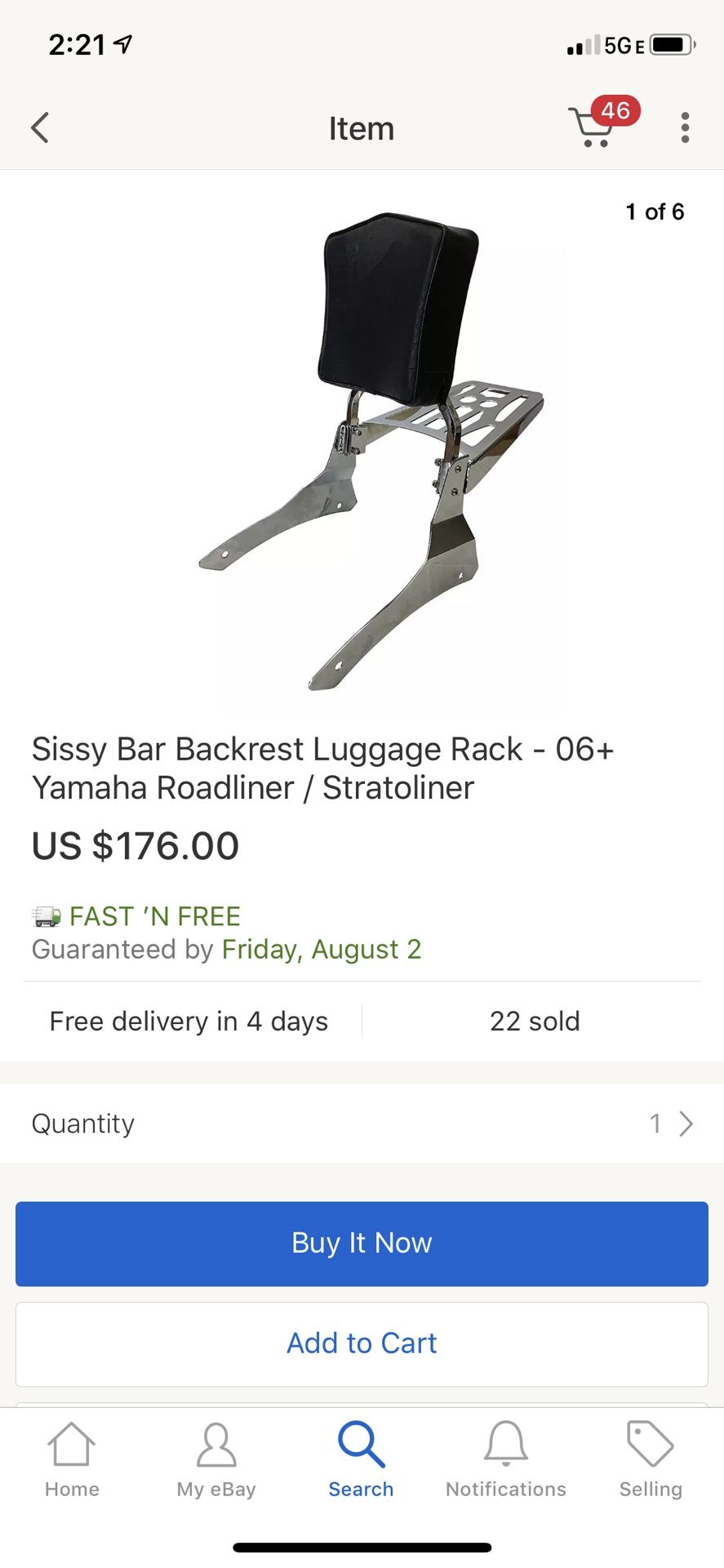 Yamaha Roadliner / Stratoliner Backrest Sissy Bar + Luggage Rack