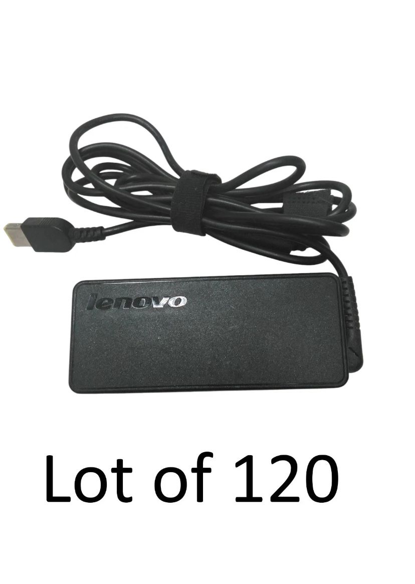 Lot of 120 OEM Lenovo 65W Yellow Square Tip Adapter Laptop Charger TESTED / GOOD