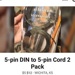 5 Pin Din To 5pin 10ft 2pack Cords