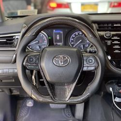 Fit 2018-2021 Toyota Camry Corolla RAV4 Customized Carbon Fiber Steering Wheel