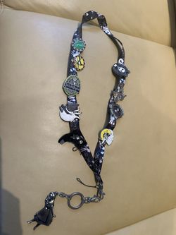 Disney Nightmare Before Christmas Jack Skellington Lanyard Pin Lot Bundle Of 9 + Alice in Wonderland Keychain