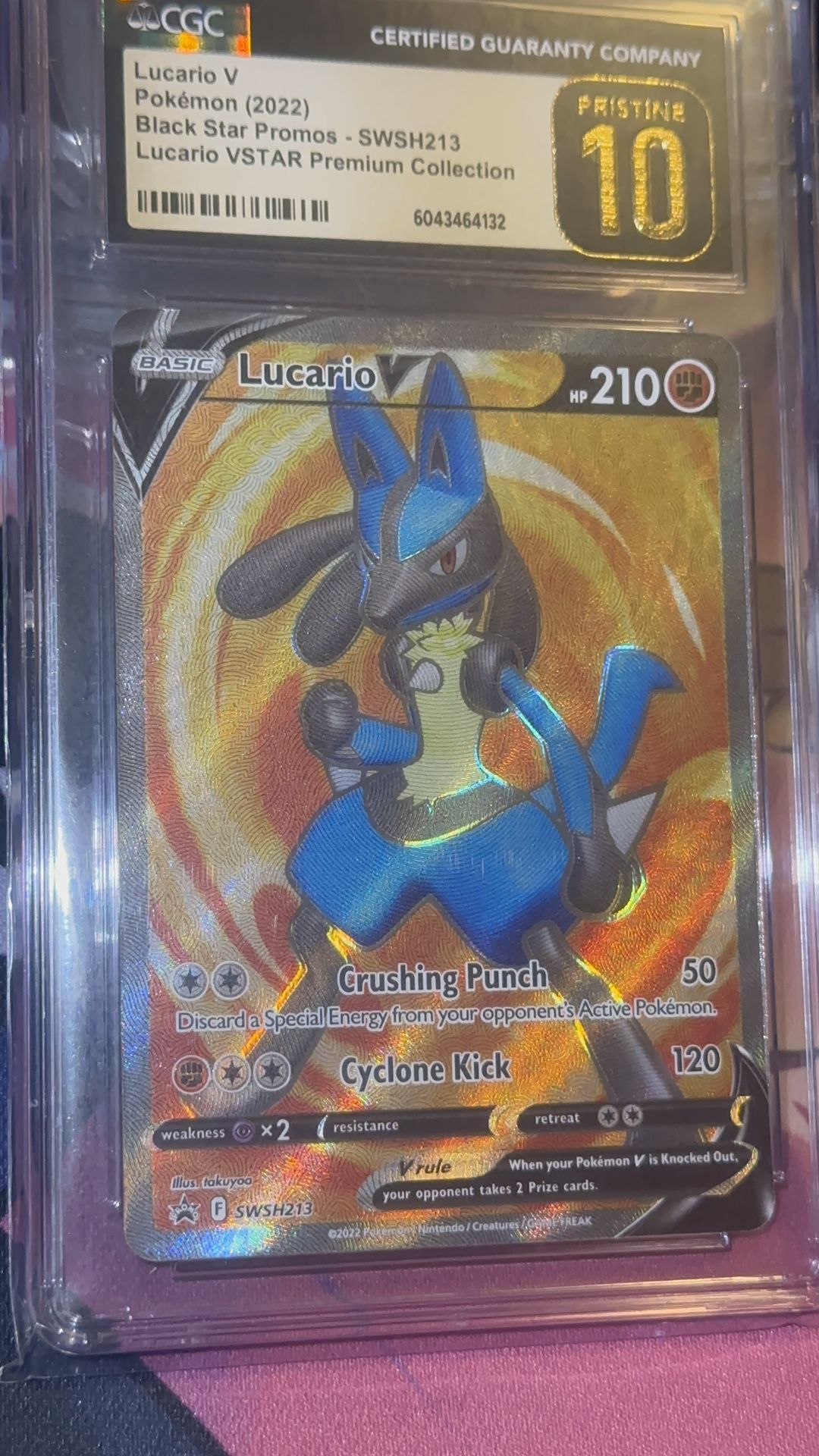 Lucario V  Promo Pristine 10