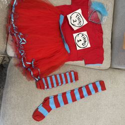 Dr Suess Thing 1 Or 2 Girls Costume 