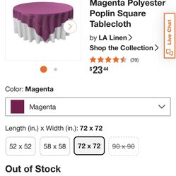 Tablecloth72x72