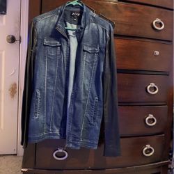 Long Sleeve Vest With Leather Arms 