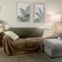 Light Grey 3 Seat Sofa With Chaise 