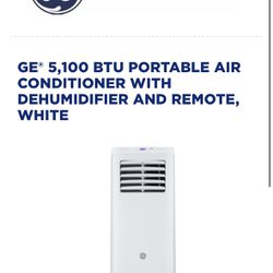  5,100 BTU PORTABLE AIR CONDITIONER WITH DEHUMIDIFIER AND REMOTE, WHITE