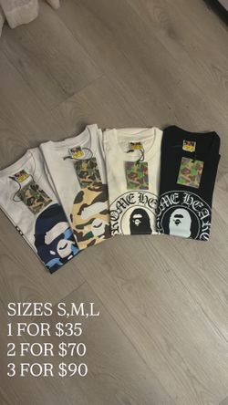 BAPE TEES SINGLES/WHOLE SALE (LIMITED STOCK)