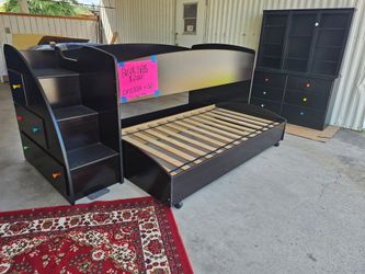 Twin Bunkbed with Drawers and Dresser!