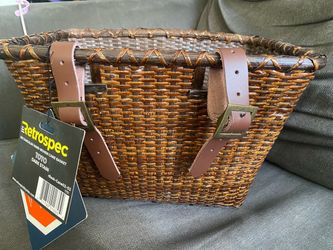 Retrospec Toto Hand-Woven Cane Bike Basket