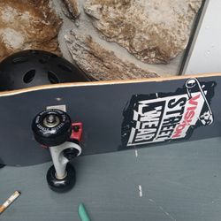 Skate Board  And Helmet 