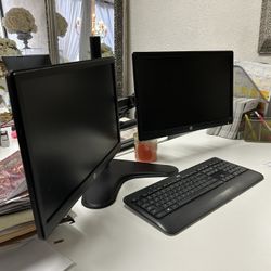 Dual HP Monitors 20” (stand Included)