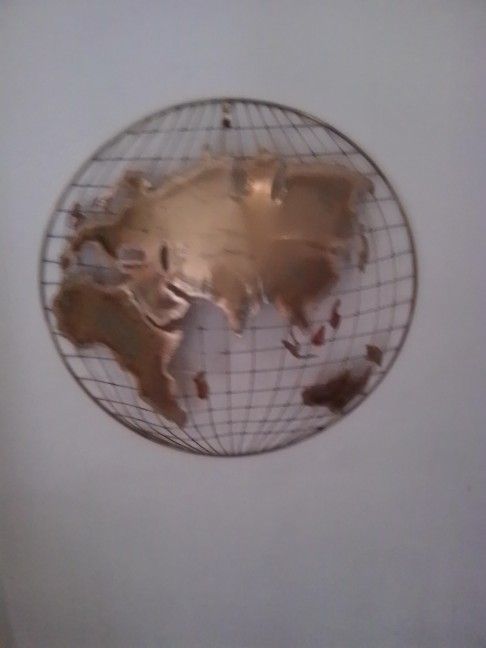 Brass Pieces Of Art World Globe 2 Pieces 150.00 3 Sailing Ships 75.00 Airplane 40.00 2 Unicorns 25.00 Long Neck Goose 25.00 Seagulls Flying Over Sun W