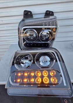 19-22 Kenworth W990 LED DRL Projector Headlights Luces Focos Micas Faros Faroles Headlamps