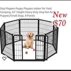 New playpen for pets 8 panels 24”height heavy duty $70  east Palmdale 
