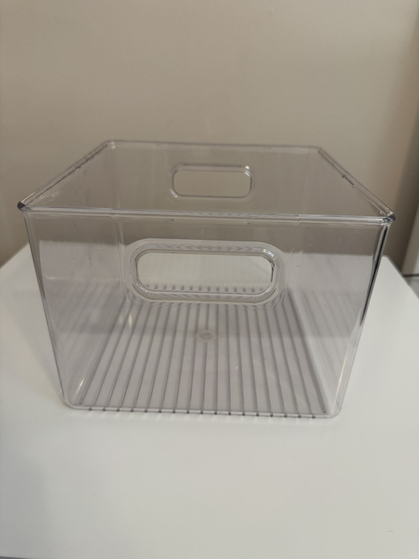 iDesign Linus LARGE Clear Storage Organize Box Bins for Freezer Pantry Kitchen Bathroom Closet