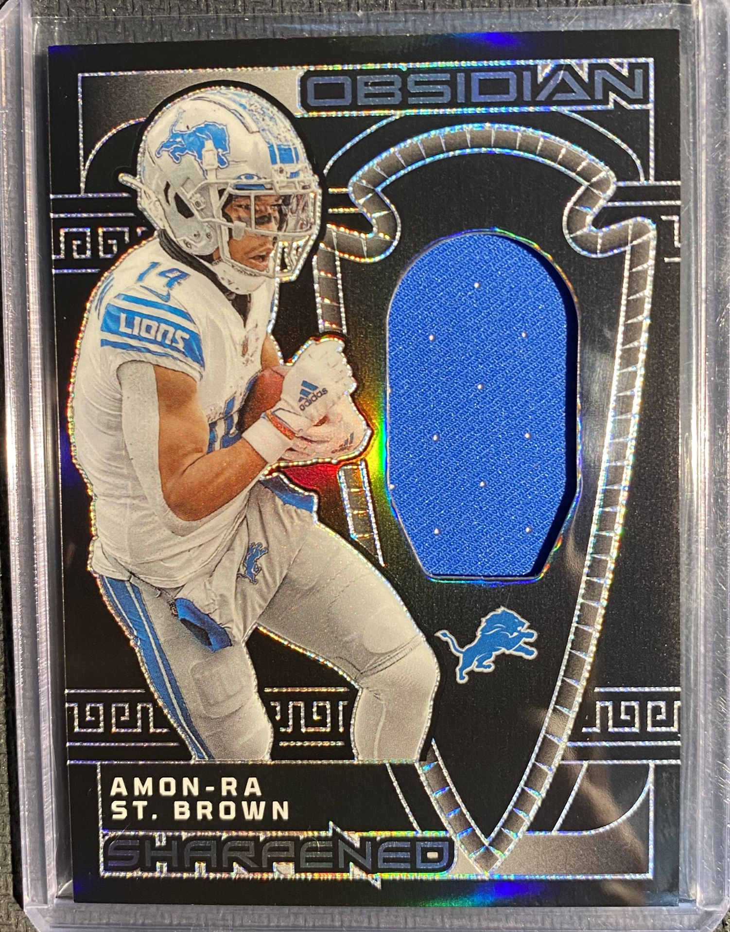 2023 Obsidian AMON-RA ST BROWN #SSW-AST Sharpened Patch /199 Detroit Lions