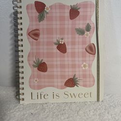 Cute strawberry notebook